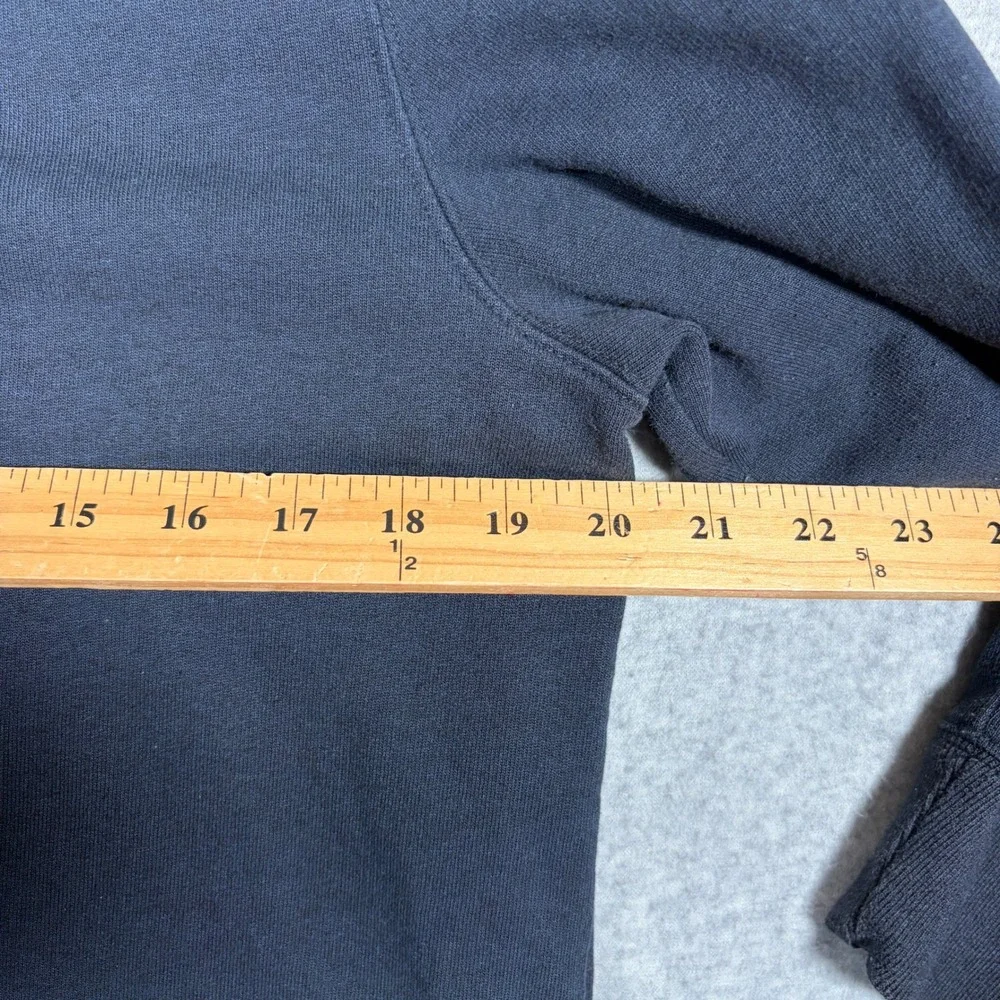 UNTUCKit Quarter Zip Pullover Mens Medium Navy Blue Striped Collar Sweatshirt